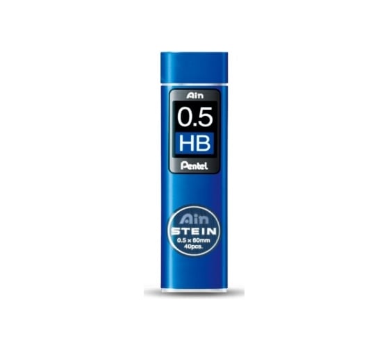 Грифели для автоматических карандашей Pentel Ain Stein C275-HBO 0.5 мм, 40 грифелей, в тубе, HB 609991