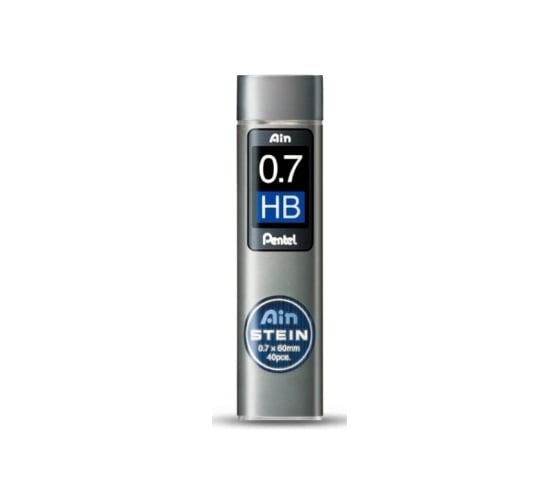 Грифели для автоматических карандашей Pentel C277-HBO Ain Stein 0.7 мм, 40 грифелей, в тубе, HB 609994