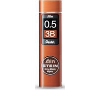 Грифели для автоматических карандашей Pentel C275-3BO Ain Stein 0.5 мм, 40 грифелей, в тубе, 3B 674354