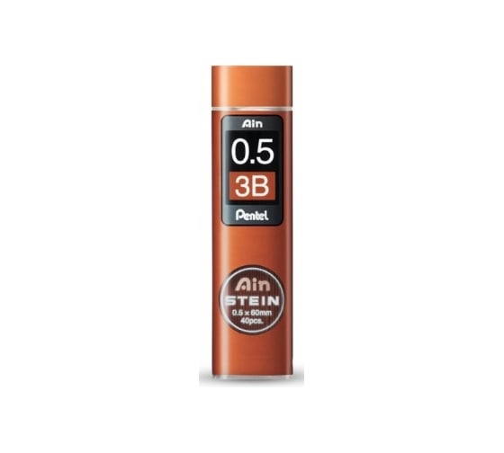Грифели для автоматических карандашей Pentel C275-3BO Ain Stein 0.5 мм, 40 грифелей, в тубе, 3B 674354