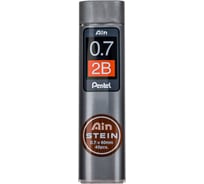 Грифели для автоматических карандашей Pentel Ain Stein C277-2BO 0.7 мм, 40 грифелей, в тубе, 2B 704087