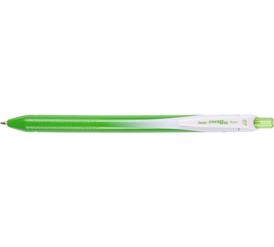 Автоматическая гелевая ручка Pentel Energel, одноразовая d 0.7 мм 12 шт BL437-K салатовые чернила 674185 1