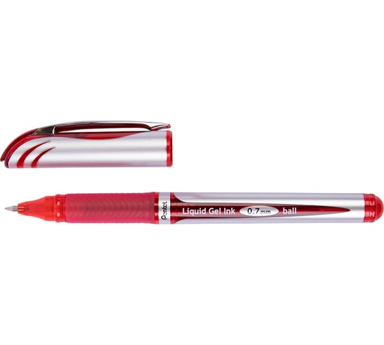 Гелевая ручка Pentel Energel d 0.7 мм 12 шт BL57-BO красные чернила 609978