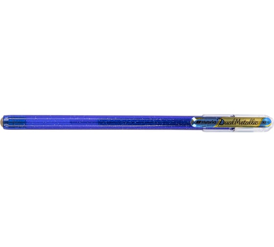 Гелевая ручка Pentel Hybrid Dual Metallic, d 1 мм K110-DXCX синий, золотой цвет чернил 586204