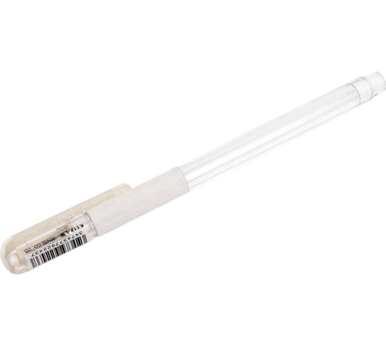 Гелевая ручка Pentel Hybrid gel Grip d 0.8 мм K118-LW белые чернила 586188