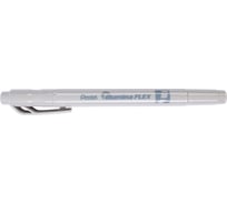 Двусторонний текстовыделитель Pentel Illumina flex 1.0 - 3.5 мм перо скошенное 10 шт SLW11P-NE серый 670075