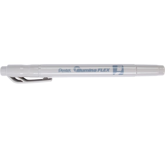 Двусторонний текстовыделитель Pentel Illumina flex 1.0 - 3.5 мм перо скошенное 10 шт SLW11P-NE серый 670075 1