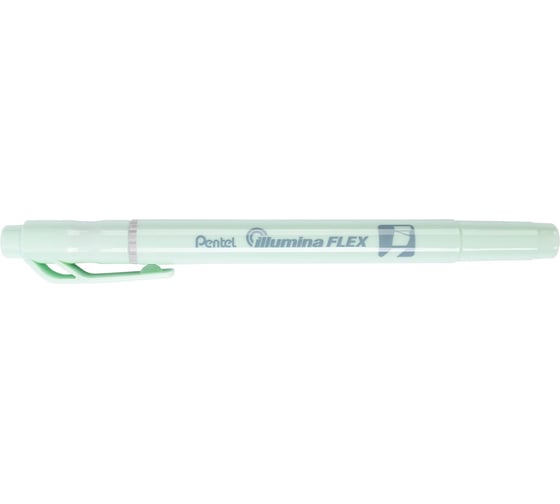 Двусторонний текстовыделитель Pentel Illumina flex 1.0 - 3.5 мм перо скошенное 10 шт SLW11P-KE салатовый 670074