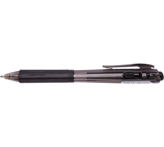 Автоматическая шариковая ручка Pentel трехгранный корпус d 1 мм 12 шт BK440-A черные чернила 674056