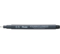 Линер Pentel Pointliner 0.5 мм 12 шт S20P-5A черные чернила 669181