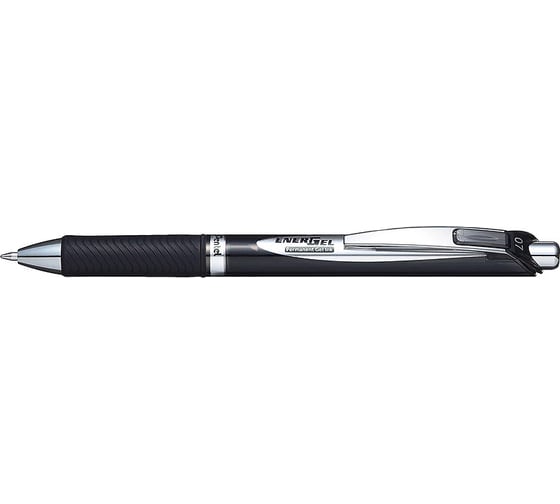 Автоматическая гелевая ручка Pentel c перманентными чернилами Energel Permanent d 0.7 мм 12 шт BLP77-AX черные чернила 610100 1