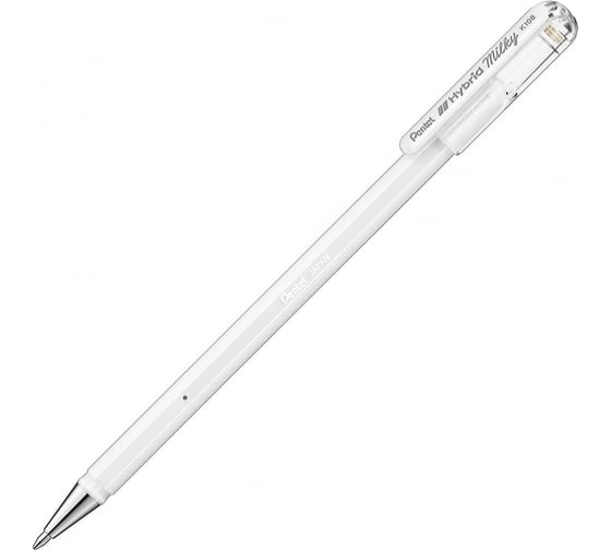 Гелевая ручка Pentel Hybrid Milky пастельные d 0.8 мм K108-PW белые чернила 597271
