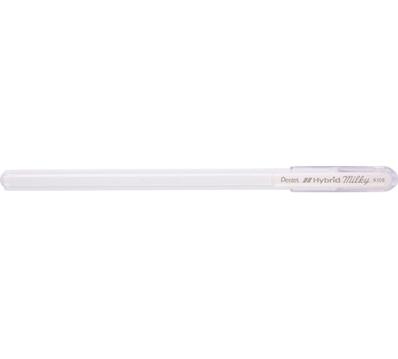 Гелевая ручка Pentel Hybrid Milky пастельные d 0.8 мм K108-PW белые чернила 597271