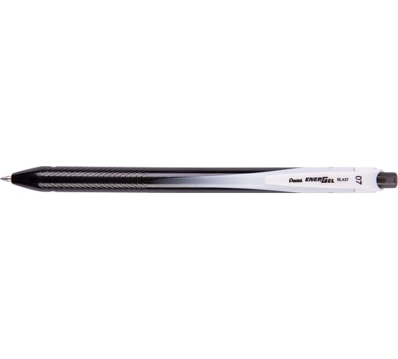 Автоматическая гелевая ручка Pentel Energel, одноразовая d 0.7 мм 12 шт BL437-A черные чернила 674088