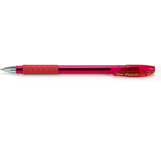 Шариковая ручка Pentel Feel it! d 1 мм 12 шт BX490-B красные чернила 671361 1