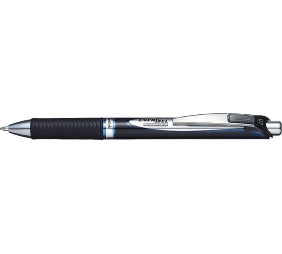 Автоматическая гелевая ручка Pentel c перманентными чернилами Energel Permanent d 0.7 мм 12 шт BLP77-CX синие чернила 610102