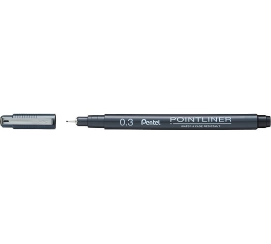Линер Pentel Pointliner 0.03 мм 12 шт S20P-03A черные чернила 708859 1