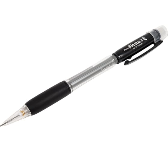 Автоматический карандаш Pentel Fiesta II AX127-AE c резиновым гриппом, 0.7 мм, 12 шт, черный корпус 597278