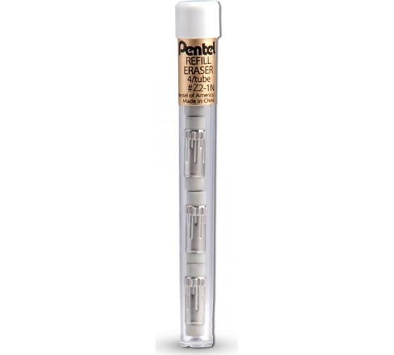 Сменные ластики для профессиональных карандашей Pentel Z2-1N 4 шт в тубе, 13.8x4.25 мм, 12 шт 670089