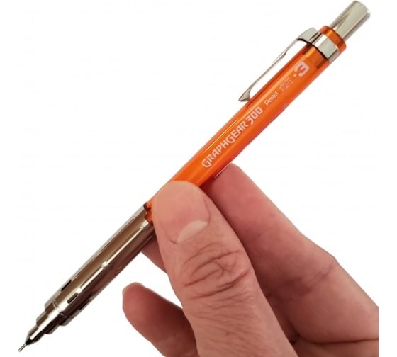 Автоматический карандаш Pentel GraphGear 300 PG313-TFX 0.3 мм, оранжевый корпус 692932 1