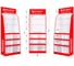 Напольная усиленная стойка для размещения товара BRAUBERG 210х78х40 см, 4 полки, 30 ячеек, 21 крючок 504341 1