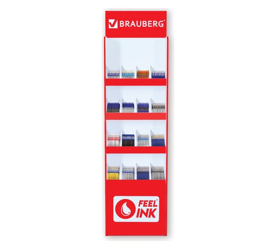 Усиленная стойка под письменные принадлежности BRAUBERG 180х50х30 см, 4 полки, 16 ячеек 504342