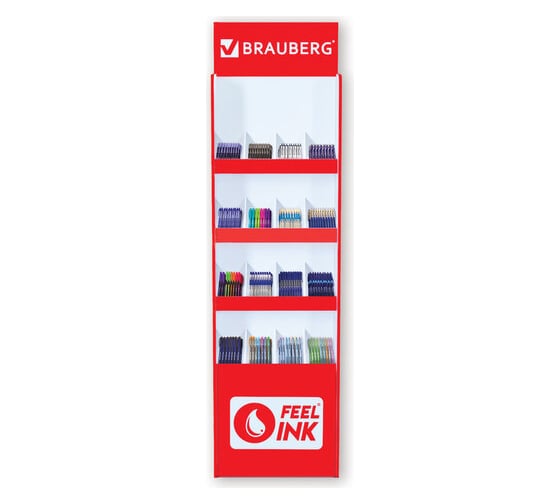 Усиленная стойка под письменные принадлежности BRAUBERG 180х50х30 см, 4 полки, 16 ячеек 504342