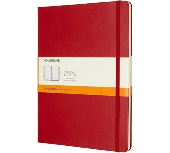 Блокнот Moleskine Classic Large, 240 стр., красный, в линейку 385216QP060R 1