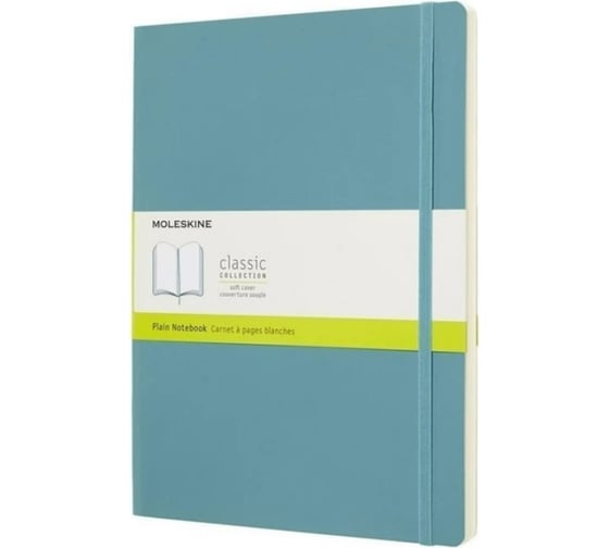 Блокнот Moleskine Classic Large, 240 стр., голубой, нелинованный 1048956QP062B35 1