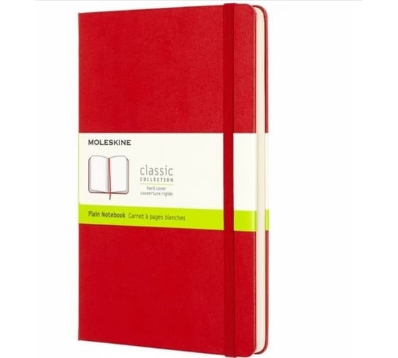 Блокнот Moleskine Classic Large, 240 стр., красный, нелинованный 385222QP062R 1