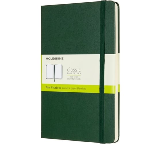 Блокнот Moleskine Classic Large, 240 стр., зеленый, нелинованный 1127976QP062K15 1