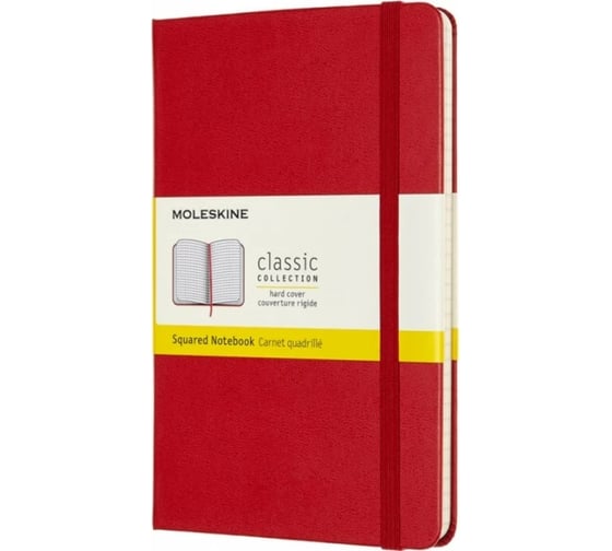 Блокнот Moleskine Classic Medium, 240 стр., красный, в клетку 1127876QP051F2 1
