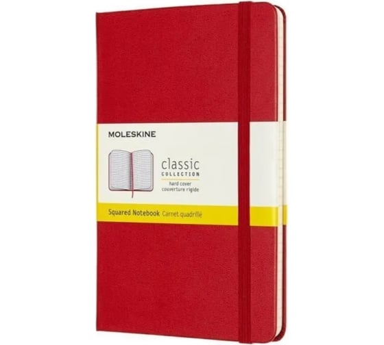 Блокнот Moleskine Classic Medium, 240 стр., красный, пунктир 1127879QP053F2 1