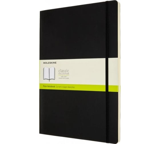 Блокнот Moleskine Classic Soft A4, 192 стр., черный, нелинованный 1139367QP643 1