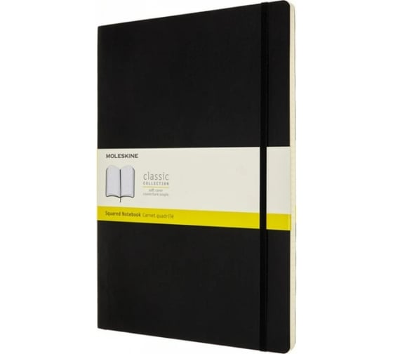 Блокнот Moleskine Classic Soft A4, 192 стр., черный, в клетку 1139368QP642 1