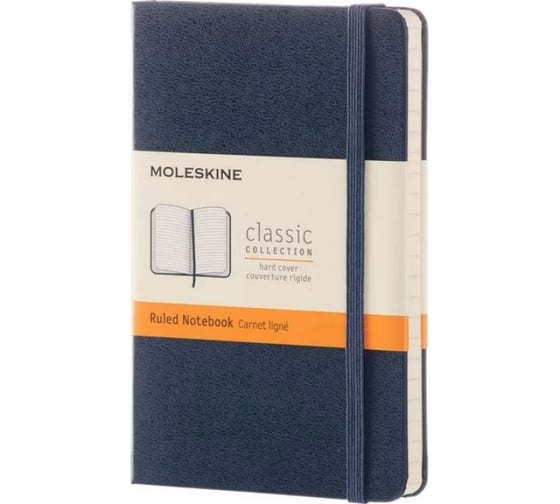 Блокнот Moleskine Classic Pocket, 192 стр., синий, в линейку 385231MM710B20 1