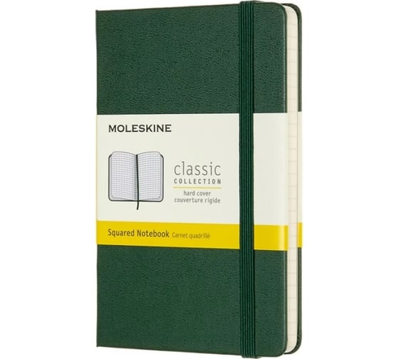 Блокнот Moleskine Classic Pocket,192 стр., зеленый, в клетку 1127917MM712K15 1