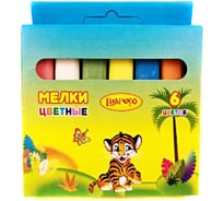 Мел Limpopo цветной, 6 шт., квадратный, школьный, Мел214