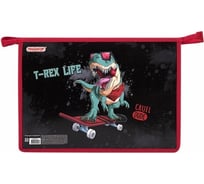 Папка для тетрадей ПИФАГОР T-Rex Life А4, 1 отделение, картон/пластик, на молнии 271439