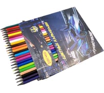 Набор цветных карандашей Limpopo Гонки 24 цвета, пластиковые Кар2500