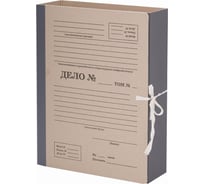 Архивная папка для переплета Staff Форма 21 80 мм, с механизмом для скоросшивания, завязки 112170