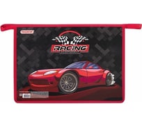 Папка для тетрадей ПИФАГОР Rocker Car А4, 1 отделение, картон/пластик, на молнии 271438