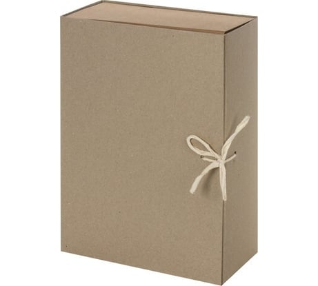 Архивный короб А4 Staff, 240x330 мм, 100 мм, 2 завязки, переплетный картон, до 900 листов 25 шт 111956