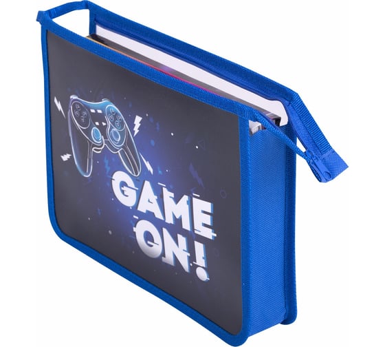 Папка для тетрадей ПИФАГОР Game On А5, 1 отделение, пластик, на молнии 271496