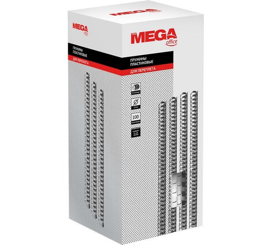 Пружины для переплета ProMega office пластик 14 мм белые 100 шт в упаковке для сшивания 100 листов 255093