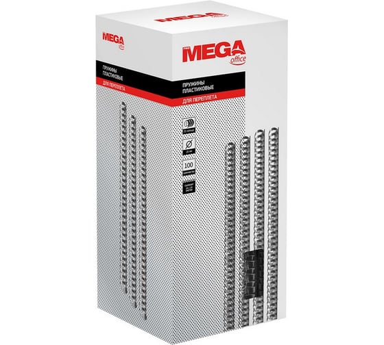 Пружины для переплета ProMega office пластик 16 мм прозрачный 100 шт в упаковке для сшивания 120 листов 255098