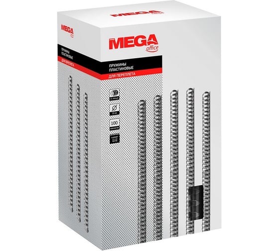 Пружины для переплета ProMega office пластикик 19 мм прозрачный 100 шт в упаковке для сшивания 150 листов 255102