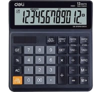Настольный калькулятор DELI em01120 12-разрядный черный 139x30x131 мм 1754765