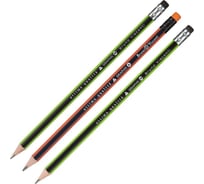 Набор чернографитных карандашей Bruno Visconti graphix 2В, В, НВ с ластиком 3 шт 21-0008-3 1763277