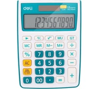 Настольный калькулятор DELI e1238 12-разрядный синий 104x27x145 мм 1754760